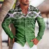 Moda transfronteriza Camisa nueva de otoño para hombre Impresión digital 3D casual para exteriores de manga larga una generación de cabello
