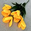 Flor artificial alta com 6 ramos, botão de magnólia, flor falsa, tulipa de escritório, enfeites de mesa, flor de seda feita à mão, atacado