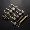 Maçanetas de Cobre Estilo Antigo para Armários Clássicos Chineses Retrô, Gavetas, Sapateiras, Portas de Guarda-Roupa, Móveis, com Desenhos Vermelhos e Tradicionais