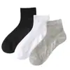 Estuche de Regalo de Calcetines para Hombre en Negro, Blanco y Gris, 3 Pares, Calcetines de Malla Transpirable para Verano de Media Pantorrilla para Hombre, Directo del Fabricante, Dropshipping Disponible