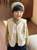 Colete de Lã Infantil Outono e Inverno, Colete Quente para Usar por Baixo, Roupa de Exterior para Outono, Categoria de Roupas Infantis a