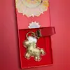 Llavero Accesorios de Oro Puro 999 "Hazte Rico al Instante", Serie Año Nuevo del Caballo, Populares Regalos de Negocios Chapados en Oro, Al por Mayor
