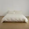 Estilo 2026 Algodão de Fibra Longa Peça Única 100% Algodão Percal Escovado Capa de Edredom Lençol de Cama Cor Sólida Algodão Puro Outono/Inverno Cama de 1,8m