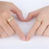 Anel de Casal para Homens e Mulheres Anel de Casamento Simples Simulação Ouro Anel de Diamante Um Par de Gravação Presente de Dia dos Namorados para Namorada