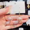 Novos Brincos de Pérola de Luxo Leve Europeus e Americanos 2024 Elegantes Versáteis Retrô Atmosféricos Brincos Franceses Brincos Únicos