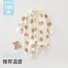 Mameluco de bebé de fresa, algodón puro, primavera y otoño, ropa Clase A, mameluco unisex para recién nacido, pijama, prenda exterior de manga larga