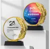 Trofeos de Cristal Creativos Personalizados para Reuniones Anuales de Empresa, Premios al Empleado Destacado, Premios de Competiciones Deportivas, Souvenirs con Grabado