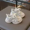 Zapatos Deportivos Transpirables para Niñas Zapatos de Papá 2026 Nuevo Modelo de Otoño Zapatillas Blancas de Malla para Niños Zapatos para Niños