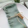 Especializado para Comercio Exterior, Servilletas de Lino, Tela de Lino con Bordes Crudos, Manteles Individuales de Mesa de Comedor Estilo Americano, Manteles Decorativos para Bodas y Manteles Individuales