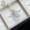 Colgante de Piedra Ojo de Gato con Cierre de Paz para Mujer, Collar de Calcedonia con Cierre Ruyi Multicolor, Nuevos Accesorios de Estilo Chino Nacional, Suministro Mayorista para Transmisión en Vivo