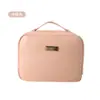 Necessaire personalizada de grande capacidade, couro PU em camadas, separação de seco e molhado, bolsa de higiene pessoal para viagem, bolsa de armazenamento de cosméticos