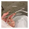 Gafas sin Montura de Borde Cortado con Diamantes Bling-Bling Tachonadas de Estrellas con Montura Pequeña y Lentes Graduados