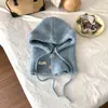 Calle de Seúl~Pasamontañas de Lana Antienvejecimiento Bufanda Todo en Uno Gorro de Lana Tejido con Protección para los Oídos