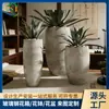 Macetas y jardineras de cerámica y fibra de vidrio rústicas de diseño personalizado estilo wabi-sabi para decoración de casa de huéspedes y sala de té