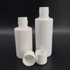 Botella de plástico blanco con tapa de rosca de 120 ml/150 ml, botella para lavado ginecológico, botella de hombro plano, botella para loción de agua