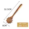 Juego de espátulas de madera mango largo espátula para sartén antiadherente teca remover pala para sartén de cocina ensalada arroz sopa colador utensilios de cocina al por mayor