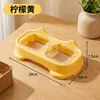 Directamente del fabricante: Juego Original de Cuencos para Mascotas Pipitao en Caja con Diseño de Gato con Cubrebocas, Cuenco Doble de Vidrio 2 en 1 para Alimentar y Beber