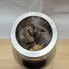 Quemador de Incienso de Vidrio para Virutas de Árbol de Sándalo y Velas, Polvo de Incienso de Aceite Esencial de Árbol de Sándalo, Dispositivo Quemador de Incienso a Prueba de Fuego