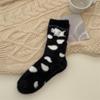 Calcetines de terciopelo de visón engrosados de otoño e invierno para mujer, cálidos, de felpa, para el hogar, para dormir, para el piso, suaves, de luna, calcetines de mujer, invierno