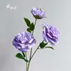 Flores Artificiais de Rosa com Padrão de Lichia para Decoração de Casa, Adereços de Foto, Buquês de Mesa de Casamento e Arranjo de Cena