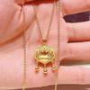 Banhado a ouro Long Life Lock Colar Seguro Fortune Bell Long Life Lock Gold Color Gift Tiktok Explosões Atacado