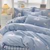 Sábanas de verano de cuatro piezas cepilladas y gruesas de categoría A para bebés y niños, funda de edredón de algodón lavado, juego de cama de tres piezas al por mayor