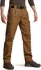 Pantalones Cargo Tácticos de Pierna Recta para Hombre con Múltiples Bolsillos y Velcro, Pantalones de Nueve Puntos, Color Sólido, Duraderos, Populares en Europa y América