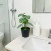 Planta Verde de 6 Piezas Mini Planta en Maceta 3D Planta Artificial de Escritorio Bonsái Parque Patio Micro Paisaje Decoración de Flores Artificiales