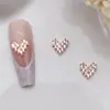 Arte de Unhas Estéreo Coração de Pêssego Joias de Coração Liga em Forma de Coração Decoração de Unha Estilo Quente Popular Acessórios Arte de Unhas Joias DIY