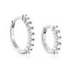 Brincos de prata esterlina S925 moda simples estilo europeu e americano brincos brincos clássicos de diamante moissanita