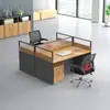 Mesa de Estación de Trabajo para Personal de Oficina para Cuatro o Seis Personas, Combinación de Escritorio y Silla para Personal, Escritorio de Oficina Particionado Simple Moderno