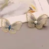 5cm Bordado Lazo Grande DIY Estilo Coreano Pasador de Una Palabra Pasador de Mariposa Material Accesorios