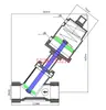Válvula de Asiento Angular Neumática de Acero Inoxidable 304 Roscada Cabeza de Plástico Válvula Neumática de Vapor de Alta Temperatura Agua Válvula de Ángulo Neumática Válvula de Cierre