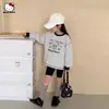 Sudadera de Otoño para Niñas, Ropa Infantil Talla Mediana y Grande, Sudadera Suelta Casual Versátil Elegante con Bloques de Color para el Día a Día