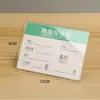 Etiqueta de Cartão de Mesa Acrílico A4 Dupla Face Espessada Transparente Suporte de Exibição de Placa de Mesa Suporte de Etiqueta de Preço Cartão de Mesa Atacado