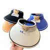 Sombrero de Protección Solar para Niños Sombrero de Sol de Verano para Niños y Niñas Sombrero de Sol de Oso Sombrero de Sol con Protección UV para Niños