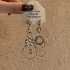 Brincos de tacha redondos multicamadas com franjas de estilo indiferente para mulheres, pingentes de orelha de personalidade exagerada europeia e americana, design de nicho, brincos de alta qualidade para mulheres