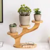 Mini Peitoril de Janela Multi-Camadas Pequeno Suporte para Flores Mesa Varanda Sala de Estar Escritório Mesa Estante para Vasos de Flores Madeira de Bambu Exportação Personalização
