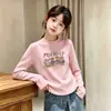Camiseta de manga larga con cuello redondo, cálida, ajustada y cómoda, estilo nuevo, de forro polar alemán de doble cara, capa base para niños, top casual, ropa para niñas