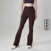 Pantalones de Yoga Acampanados Negros para Mujer Altura Pequeña Cintura Alta Pantalones Micro Acampanados para Mujer Otoño Fitness Pantalones de Yoga Micro Acampanados Ropa Exterior Pilates