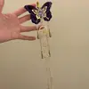Nuevo Modelo 2026 "Sombra de Mariposa Pino Morado" Pasador de Mariposa Morada Retro con Borla para Mujer, Accesorio para el Cabello de Estilo Antiguo