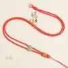 Colgante de Lanyard para Asiento de Loto Tejido a Mano Aventurina Jade Ajustable con Cuerda Colgante de Jade Collar de Cuerda para Colgar Agata