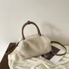 Bolsa de Mão de Pelúcia de Cor Sólida de Alto Valor Nova Chegada Outono 2026 Bolsa de Ombro Único Moda Fofa para o Dia a Dia Bolsa Transversal Tendência