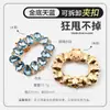 Nuevo Estilo Cristal de Color Gota de Agua Hebilla Cuadrada, Hebilla Elegante para Zapatos, Accesorio Decorativo Desmontable para Zapatos