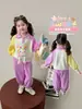 Conjunto deportivo para niña primavera y otoño 2026 nuevo modelo sudadera infantil con cuello conjunto de otoño para bebé dopamina conjunto de dos piezas