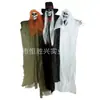 Decoração de fantasma pendurado de três cabeças transfronteiriça para o Halloween Decoração de noivos Rosto de fantasma de gaze de caveira Pingente de decoração de casa mal-assombrada