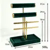 Suporte de Joias Veludo em Forma de T de Fábrica Rack de Armazenamento de Colar Pulseira Anel Acessórios de Joias Exibição Props Atacado