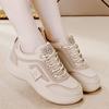 Primavera 2025 Nuevo Estilo Coreano Zapatos Blancos Transpirables Zapatillas Casuales de Caña Baja Versátiles de Suela Gruesa Zapatos Deportivos Casuales para Mujer