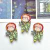 Broche de astronauta de dibujos animados para niño pequeño, parche acrílico, accesorios para el cabello, taza de agua, accesorios de joyería