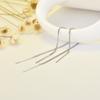 Línea de Oreja de Plata Esterlina 925 para Mujer Simple Cadena de Oreja Súper Larga Estilo Japonés y Coreano Pendientes Elegantes Pendientes Borla Pendientes de Plata Esterlina